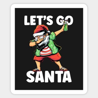 Let's Go Santa - Funny Dabbing Beach Santa Sticker